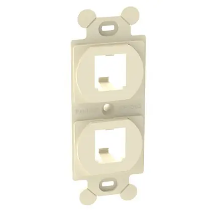 Mini Com Duplex adapter, 2-Port, Electric Ivory Professional Grade