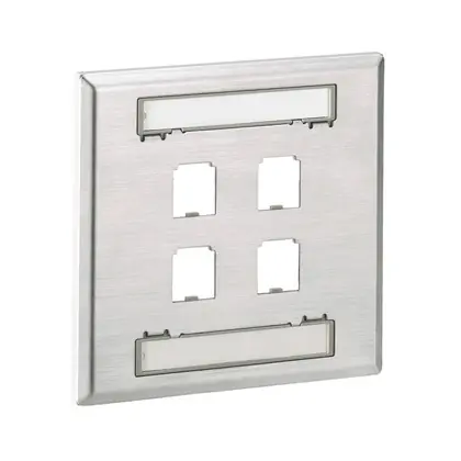 Faceplate, 4 Port, Double Gang, Classic Hassle-Free Returns