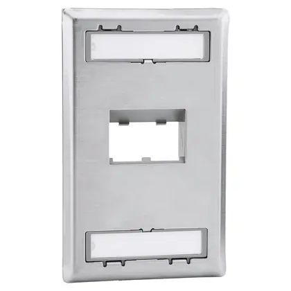 Faceplate, 2 Port, Single Gang Sloped Re In Demand