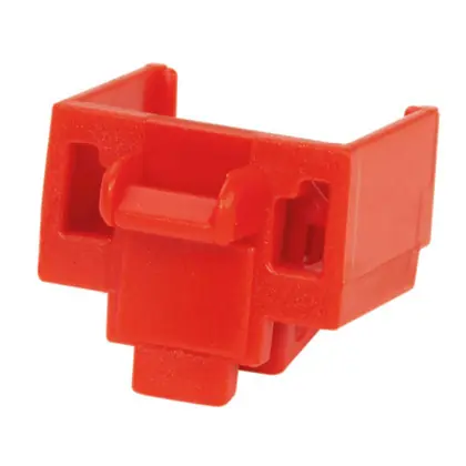 Last Chance Snap In, Connector, RJ 45 Jack Block-Out Device, Red, Bag of 100
