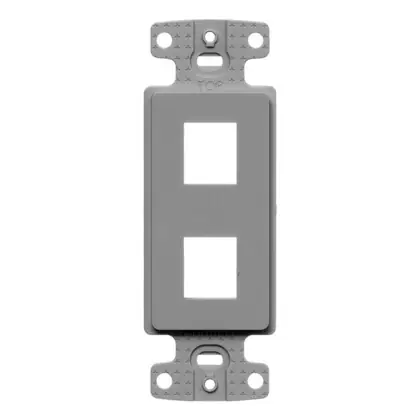 Popular PLATE, DECORATOR KEYSTONE FRAME,2PORT,GY