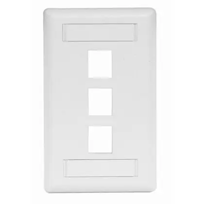 PLATE WALL FLUSH 1-G 3PORT WH Fast Shipping