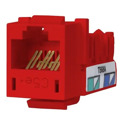 JACK, HXJ,CAT5E,8POS,UNI A/B,RD While Supplies Last