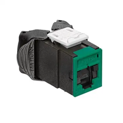 Atlas-X1 Cat 6A UTP QuickPort Connector with Shutters, Green Price Drop
