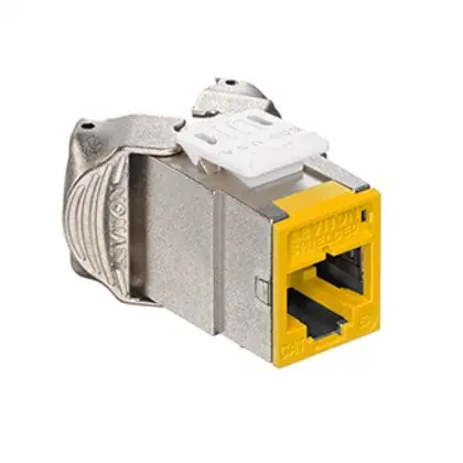 Atlas-X1 Cat 6A Shielded QuickPort Connector, Component-Rated, Yellow Big Sale