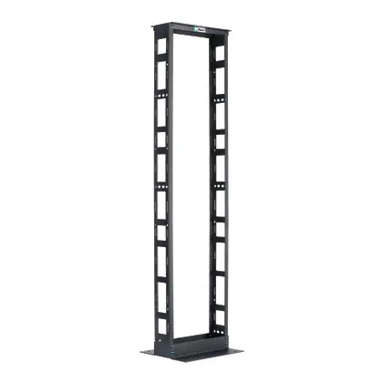 2-Post Rack, 45RU, 6 in. Deep, #12-24 Threaded E-Rails, Steel, Black Discount