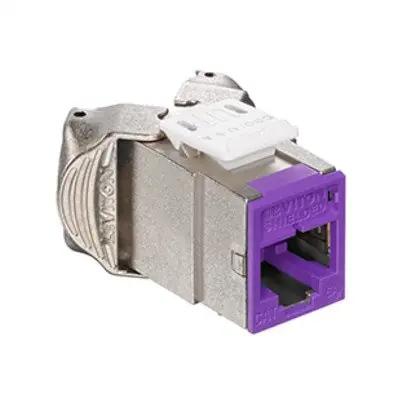Atlas-X1 Cat 6A Shielded QuickPort Connector, Component-Rated, Purple Weekend Sale