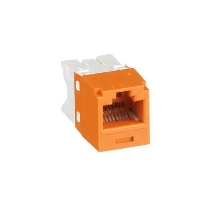 Mini-Com®, Jack, Snap-In, CAT6, Orange Crafted
