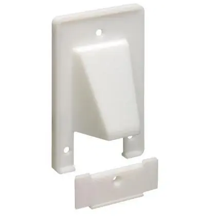 Secure Checkout Cable Entrance Hood, 1-Gang, Reversible, White