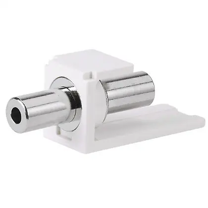 Limited Time Pan-Net® Stereo Coupler Module, 3.5MM, White