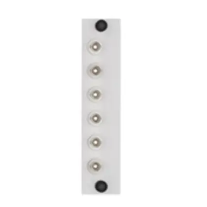 Affordable LGX 6-pack Plate w/ST Adapters, Zirconia Ceramic Sleeve, 6 Fibers, White