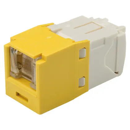 Authentic Cat6 Spring Shuttered Jack, TG Style, YL