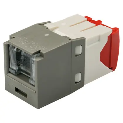 Cat 5e Spring Shuttered Jack, TG Style Top Rated