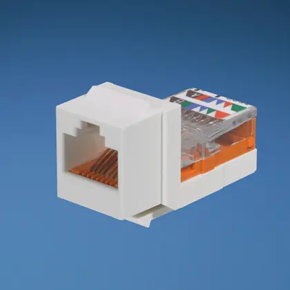 Cheap Snap In Connector, NetKey, Cat5e, Leadframe, UTP, Ivory