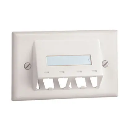 Flash Sale Faceplate, 4 Port, Classic, Sloped Horiz