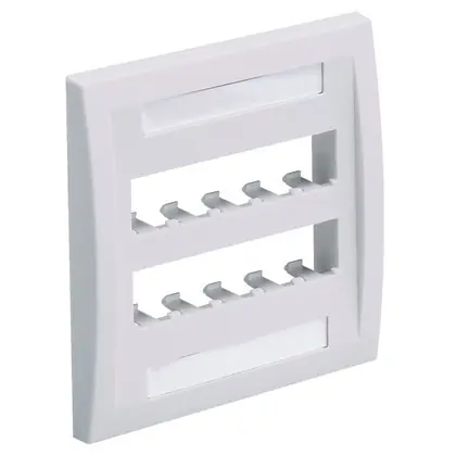 Faceplate, 10 Port, Double Gang, Executi Modern
