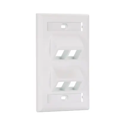 Free Returns NetKey 4 Port Sloped Vertical Faceplate