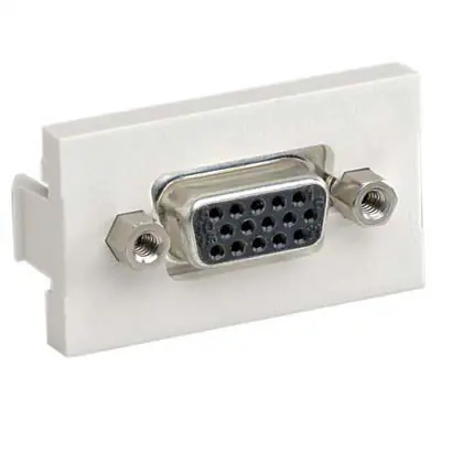 1/3Insert,15-PinHD,F/F Coupler,WH,EA Direct From Factory