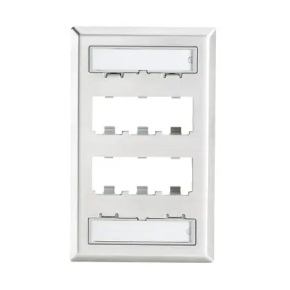 Faceplate, 6 Port, Single Gang, Classic Time-Limited