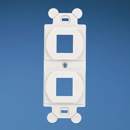 Wallplate Insert, 2 Port, NetKey, Screw Mount 106, Electric Ivory New Release