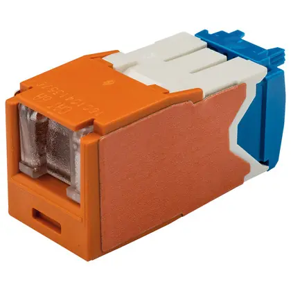 Cat6A Spring Shuttered Jack, TG Style, O Order Now