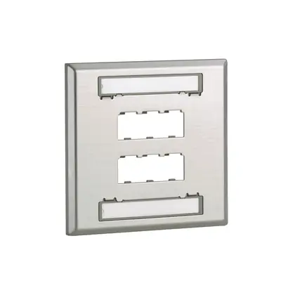 Bargain Faceplate, 6 Port, Double Gang, Classic