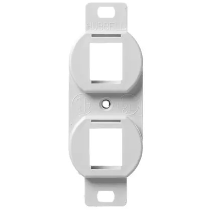 Sale Outlet Frame, Dup, 2-Port, Wht