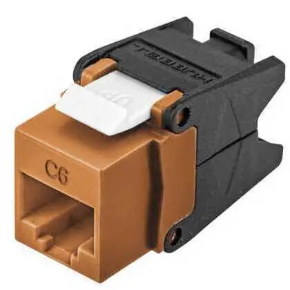 Worldwide Shipping Cat 6 Mod Jack, Orange