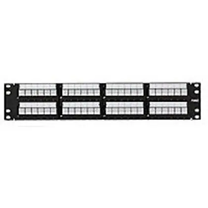 Patch Panel, 24 Port, RJ45, 1.75" H x 19" W, Unshielded, Black Grab Now