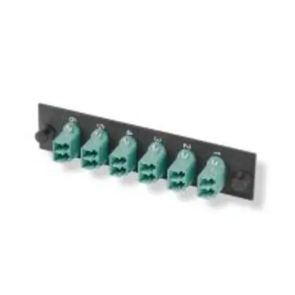 Adapter Plate, Fiber Optic, LC Multi Mode, 12-Port, Duplex, Black Money Back Guarantee