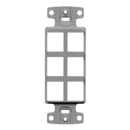 Super Sale PLATE DECORATOR KEYSTONE FRAME 6PORT GY