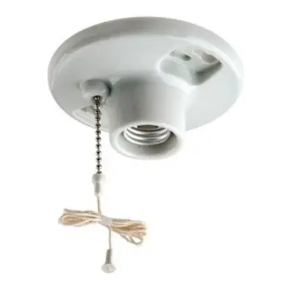 Exclusive Offer Incandescent Lampholder, Medium Base, White