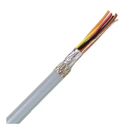 Bargain 300 S Data, Signal/Control Cable, Gray, 22 AWG, 6 Conductors, Insulated/Shielded