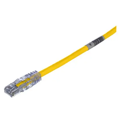 Category 6 UTP Copper Patch Cord, 24 AWG, Yellow, 10 Feet Direct From Factory