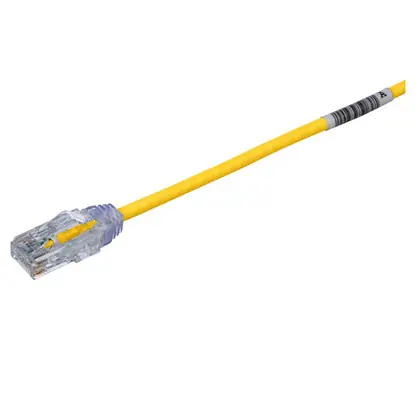 Category 6 UTP Copper Patch Cord, 10GB, 28 AWG, Yellow, 3 Feet Free Shipping