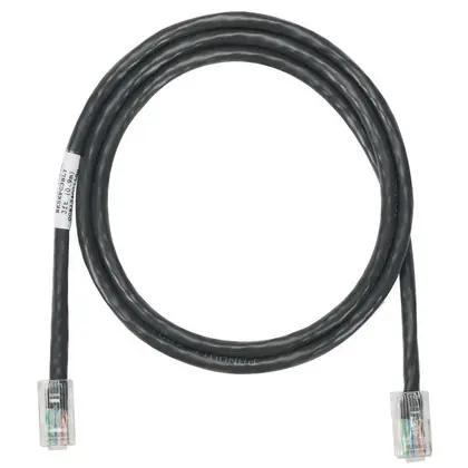 Buy Online Category 5e Patch Cord, Tangle-Free Latch, Black, 7' Length