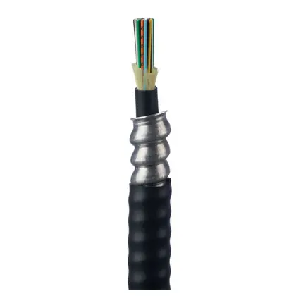 Fiber Tight Buffer Armored Cable, Plenum (OFNP), 9um Singlemode OS2 6 Fibers Fresh Stock