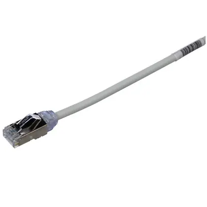 Certified Cat 6A Shielded Patch Cord, International Gray, 3 Meters, 28 AWG