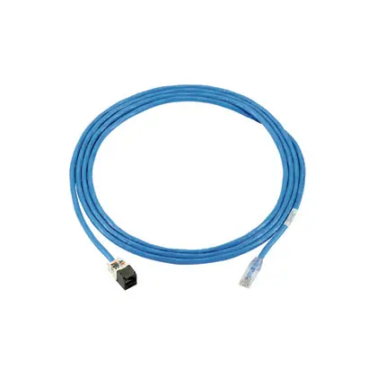 Holiday Sale Category 6A Copper UTP Zone Cord, Black, 50', Blue Jack Module