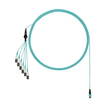 Best Choice OM3 12-fiber round harness cable, plenum