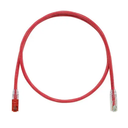 Exclusive Keyed Copper Patch Cord, Cat 6, Red UTP