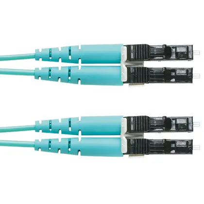 While Supplies Last Patch cord, Fiber Optic, 7', Aqua