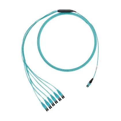 Brand New OM3 12-Fiber Round Harness, Plenum, Fema
