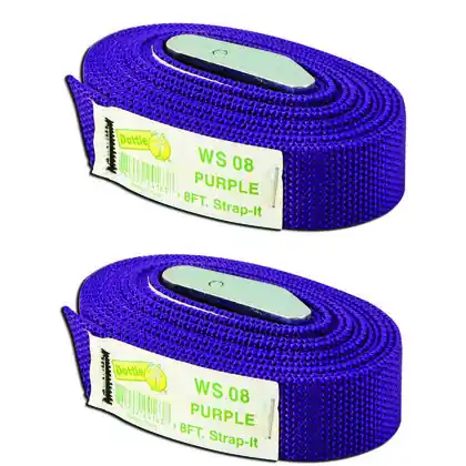 8' Web Straps w/ Buckle, Nylonr - Purple, 2 Included Luxury