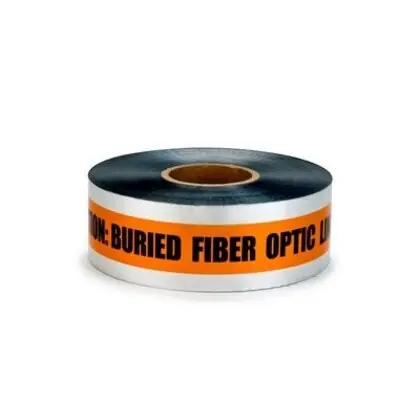 "Caution Buried Fiber Optic Line Below" Barricade Tape, 3" x 1000' No Minimum Order