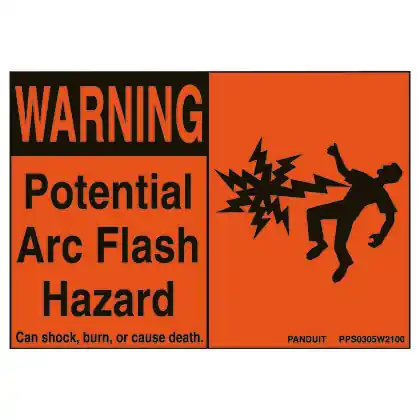 Adhesive Sign, WARNING POTENTIAL ARC FLASH HAZARD Exclusive