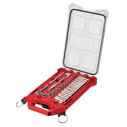 Get Yours 3/8” Drive 28 Piece Ratchet & Socket Set, PACKOUT