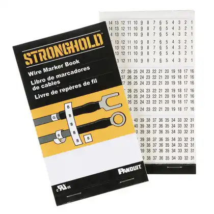Factory Price Wire Marker Book, Vinyl Cloth, 'A-Z + - Blank', 10 Pg