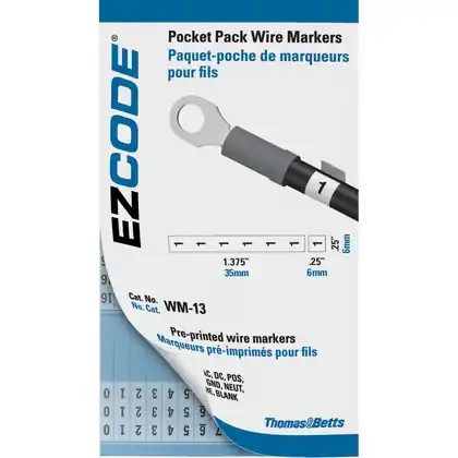 Buy Online Standard Wire Marker Book, 3 IN W x 5-1/2 IN H, Black/White, Vinyl