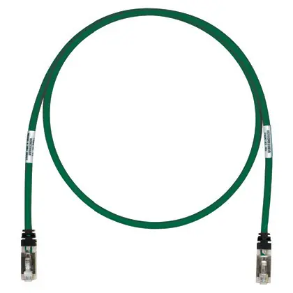 Viral Copper Patch Cord, Cat 6A, Green S/FTP C